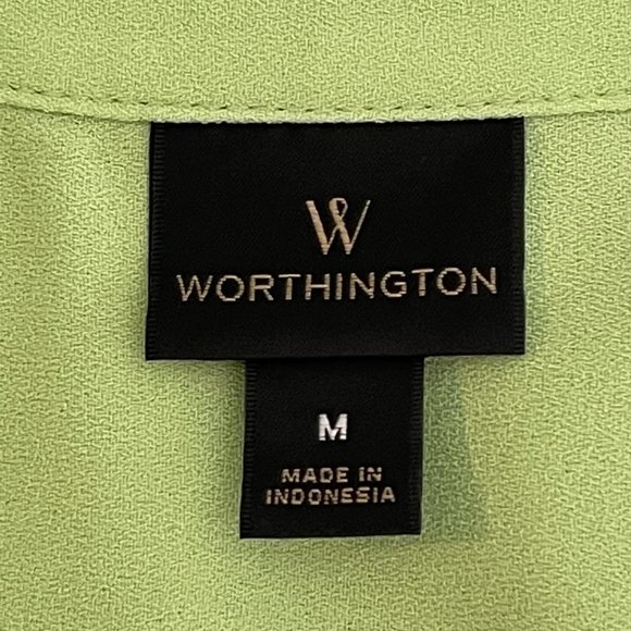 w worthington dress size M 3/4 sleeve green - Picture 8 of 10